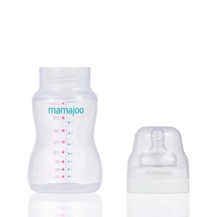 MamaJoo Silver Feeding Bottle 250 ml & Anti-Colic Silicone Teat M