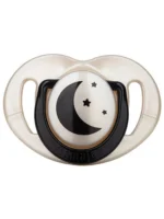 MamaJoo Twin Orthodontic Silicone Soothers Black&Pearl / Night&Day 0m+ with Sterilization & Storage Box