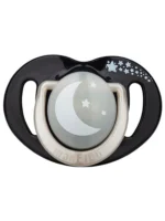 MamaJoo Twin Orthodontic Silicone Soothers Black&Pearl / Night&Day 0m+ with Sterilization & Storage Box