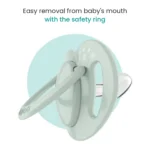 MamaJoo Twin Orthodontic Silicone Soothers Powder Green 0m+ with Sterilization & Storage Box