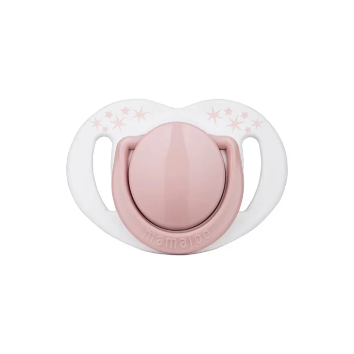 MamaJoo Twin Orthodontic Silicone Soothers Powder Pink 12m+ with Sterilization & Storage Box