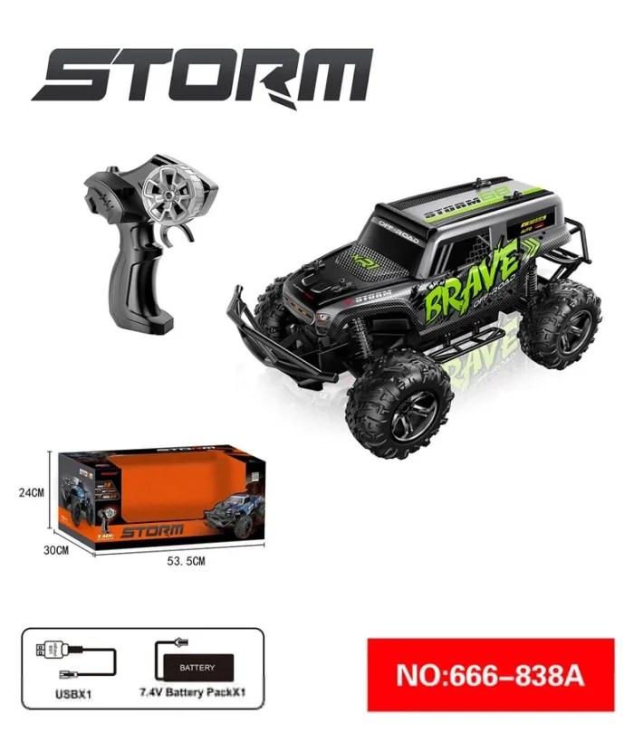 SYRCAR Storm Brave 1:8 Off-Road Monster Truck RC Car, 2.4GHz High Speed