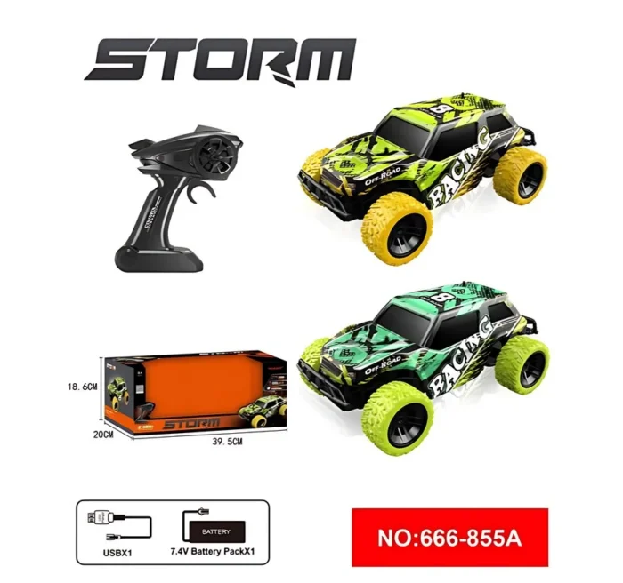 SYRCAR Storm Off-Road Racing RC Car, 2.4GHz Fast Monster Buggy