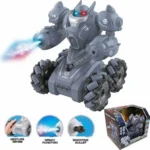 SYRCAR Stunt Robot RC Car with Gesture Sensing, Water Mist & Shooting Bullets - Black