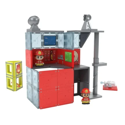 Tile Town Fire Station Tile Set – 40+ Magnetic Tiles