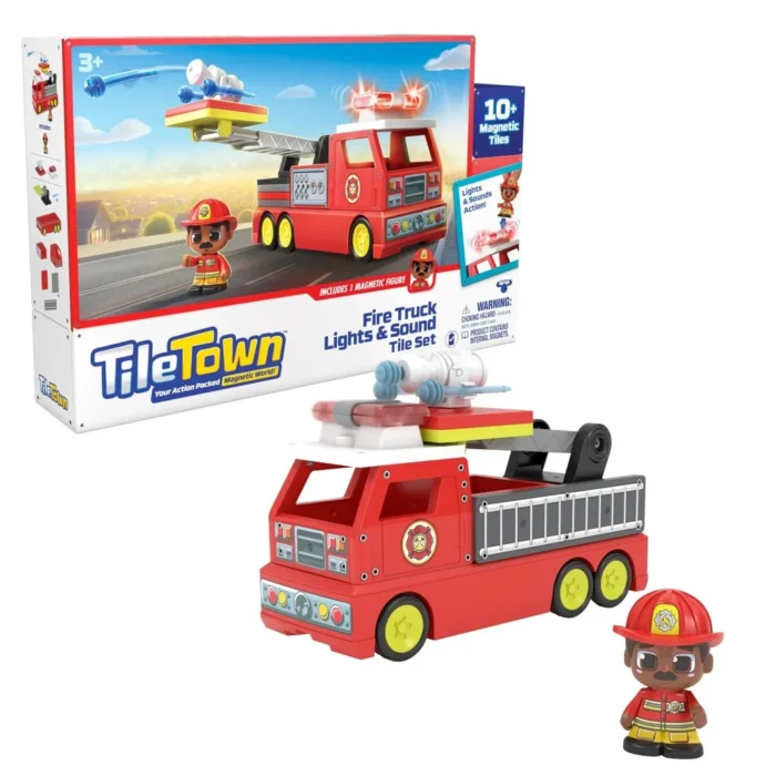 Tile Town Fire Truck Lights & Sounds Tile Set