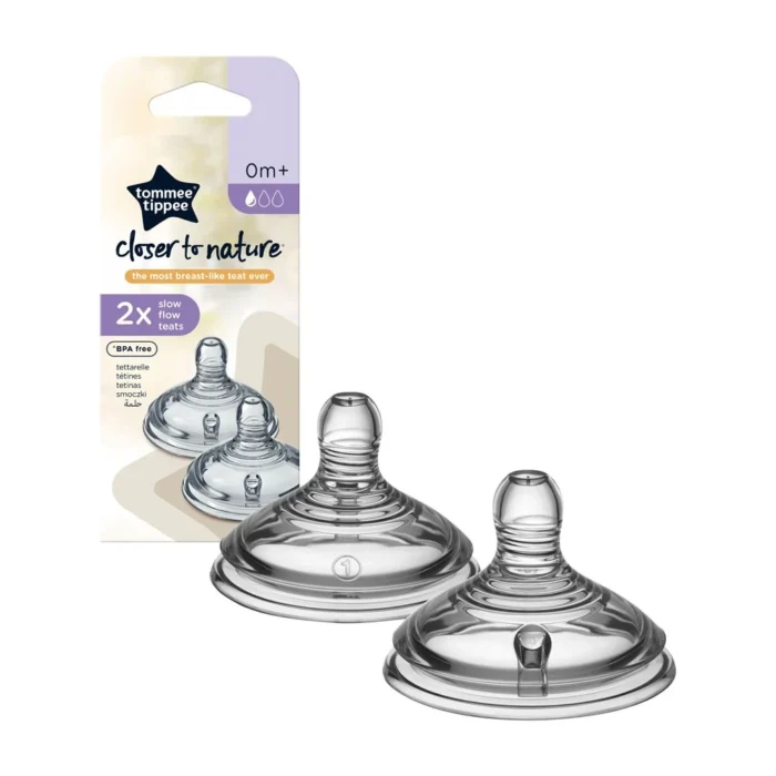Tommee Tippee Closer to Nature Slow Flow Baby Bottle Teats 0m+