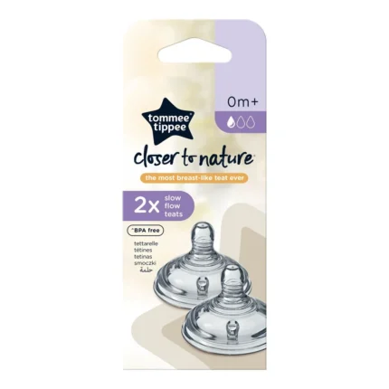 Tommee Tippee Closer to Nature Slow Flow Baby Bottle Teats 0m+