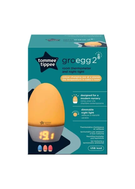 Tommee Tippee GroEgg2 Colour-Changing Room Thermometer & Night Light