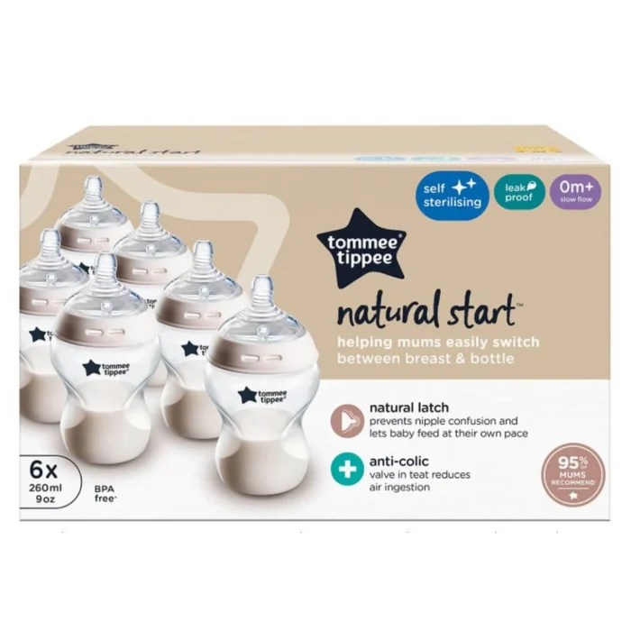 Tommee Tippee Natural Start Anti-Colic Baby Bottles 260ml