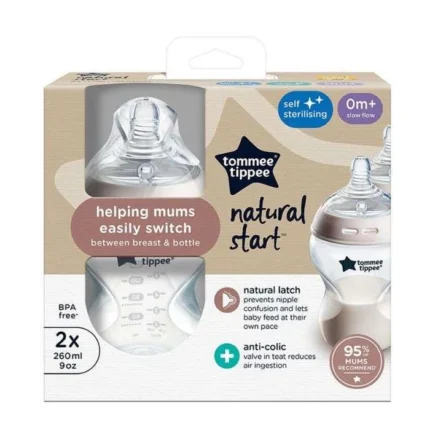 Tommee Tippee Natural Start Anti-Colic Baby Bottles 260ml