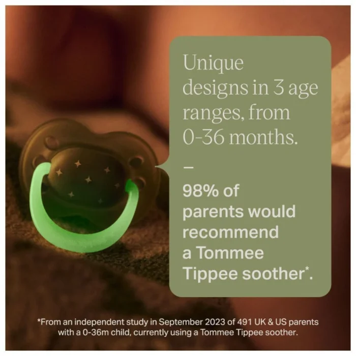 Tommee Tippee NightGlow Silicone Soother 0-6m