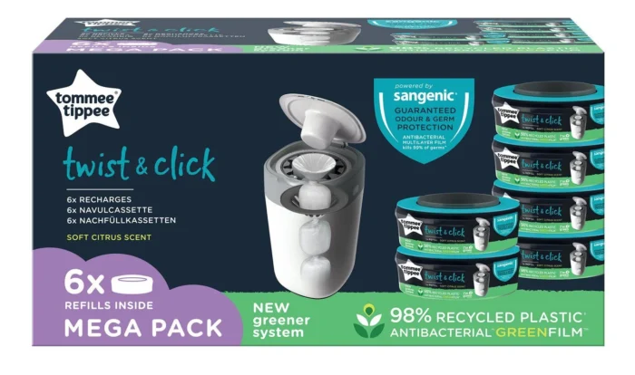 tommee-tippee-twist-click-nappy-bin-refill-cassettes-1 Tommee Tippee Twist & Click Nappy Bin Refill Cassettes