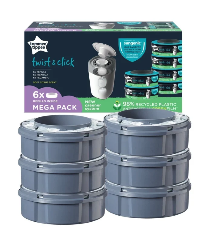 Tommee Tippee Twist & Click Nappy Bin Refill Cassettes