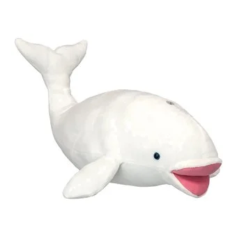 Wild Planet All About Nature Beluga Whale Plush Toy – Realistic Beluga