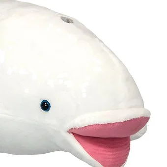 Wild Planet All About Nature Beluga Whale Plush Toy – Realistic Beluga