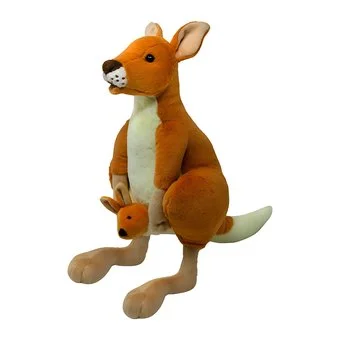 Wild Planet All About Nature Kangaroo Plush Toy with Joey