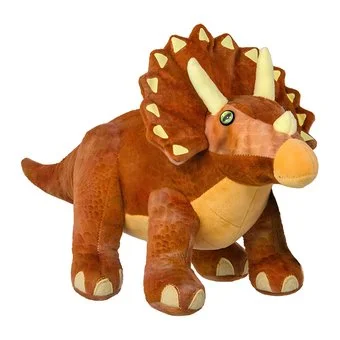 Wild Planet All About Nature Triceratops Plush Toy – Realistic Dinosaur