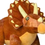 Wild Planet All About Nature Triceratops Plush Toy – Realistic Dinosaur