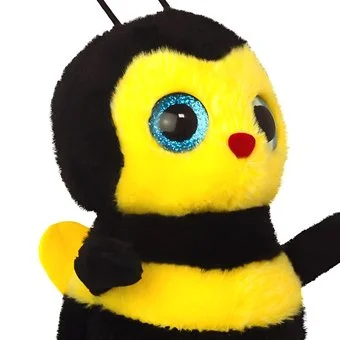 Wild Planet Orbys Bee Plush Toy – Cute Big-Eyed Bumblebee