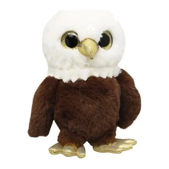 Wild Planet Orbys Eagle Plush Toy – Big-Eyed Bald Eagle