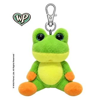 Wild Planet Orbys Frog Plush Keyring Clip
