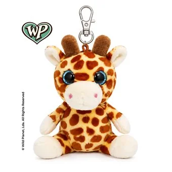 Wild Planet Orbys Giraffe Plush Keyring Clip