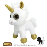 Wild Planet Orbys Gold Unicorn Plush Toy – Big-Eyed Magical Unicorn