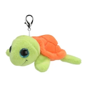 Wild Planet Orbys Green Turtle Plush Keyring Clip