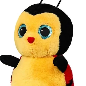 Wild Planet Orbys Ladybug Plush Toy – Big-Eyed Ladybird