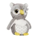 Wild Planet Orbys Owl Plush Toy – Big-Eyed Grey Owl