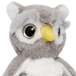 Wild Planet Orbys Owl Plush Toy – Big-Eyed Grey Owl