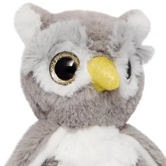 Wild Planet Orbys Owl Plush Toy – Big-Eyed Grey Owl