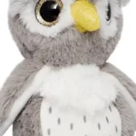 Wild Planet Orbys Owl Plush Toy – Big-Eyed Grey Owl