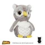 Wild Planet Orbys Owl Plush Toy – Big-Eyed Grey Owl