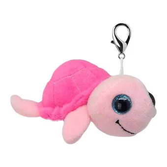 Wild Planet Orbys Pink Turtle Plush Keyring Clip