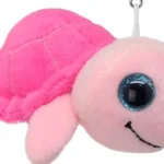Wild Planet Orbys Pink Turtle Plush Keyring Clip