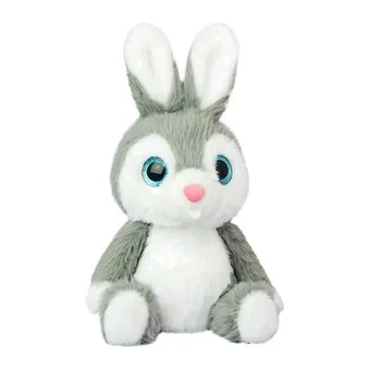 Wild Planet Orbys Rabbit Plush Toy – Big-Eyed Grey Bunny