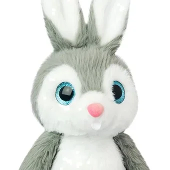 Wild Planet Orbys Rabbit Plush Toy – Big-Eyed Grey Bunny