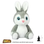 Wild Planet Orbys Rabbit Plush Toy – Big-Eyed Grey Bunny