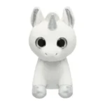 Wild Planet Orbys Silver Unicorn Plush Toy – Big-Eyed Unicorn