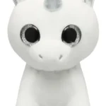 Wild Planet Orbys Silver Unicorn Plush Toy – Big-Eyed Unicorn