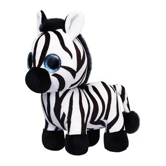 Wild Planet Orbys Zebra Plush Toy – Big-Eyed Striped Zebra
