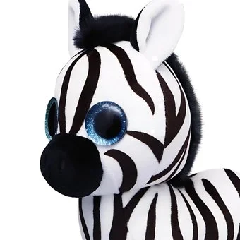 Wild Planet Orbys Zebra Plush Toy – Big-Eyed Striped Zebra