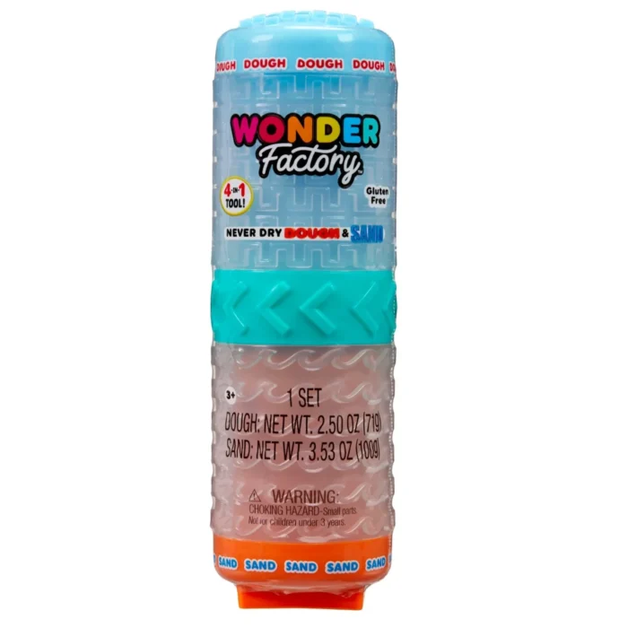 Wonder Factory Never Dry Dough & Sand Starter Set – Gluten-Free Sensory Play